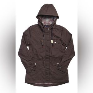 Bridge & Burn Balsam Waxed Cotton Rain Jacket in Oxblood